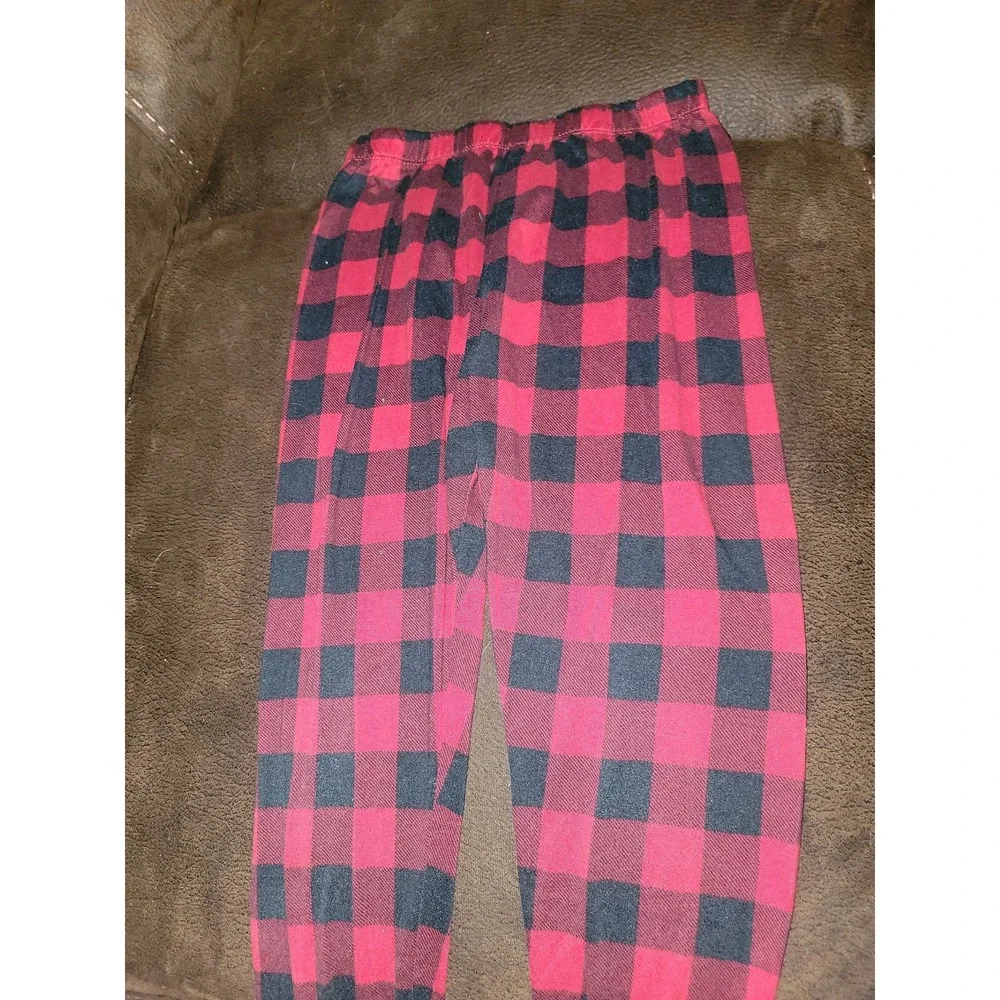 Btween holiday Christmas red‎ buffalo plaid outfit top leggings size 10 - Picture 4 of 5